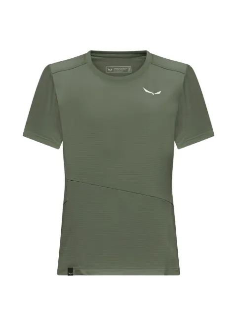 Salewa Puez logo-print panelled T-shirt Green 28633