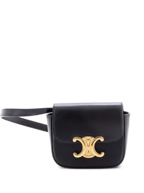 Celine Pre-Owned Claude Leather Mini shoulder bag Black 294W19C1RRZO8UVT