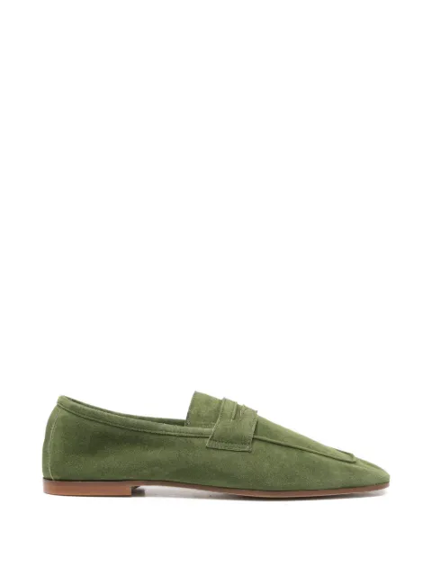 SOPHIQUE square-toe suede loafers Green ECS022