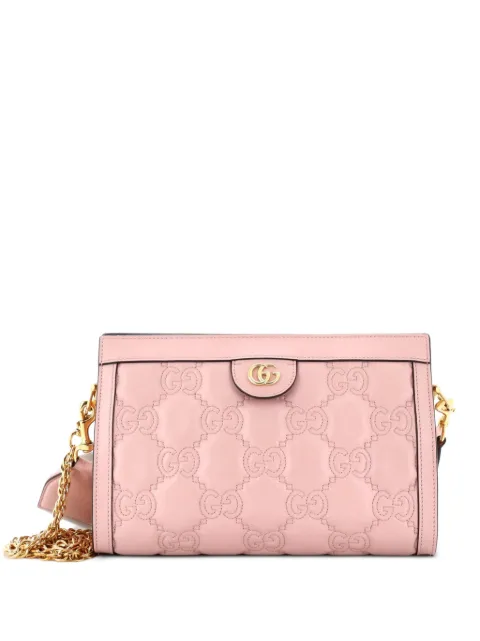Gucci Pre-Owned GG GG Matelasse Leather Small shoulder bag Pink 05RLZ1W6KFC8R7TB