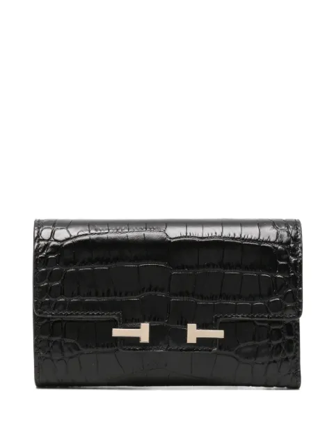 TOM FORD T-embellishment wallet Black S0532LCL607P
