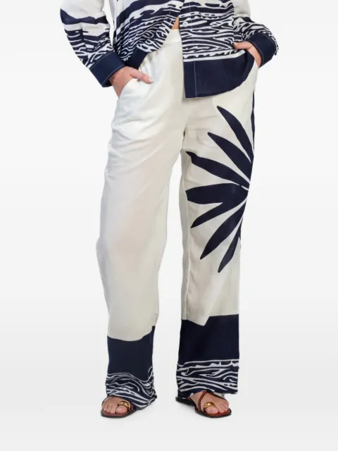 DIARRABLU Tova graphic-print trousers Neutrals PTOV0BAY35