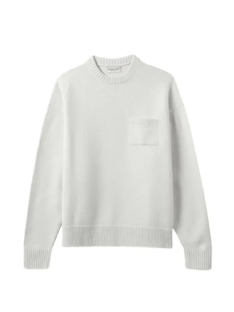 Johnstons of Elgin chest-pocket sweater White KAA05310HA0371