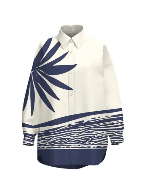 DIARRABLU Rina graphic-print shirt White TRIN0MAJ35