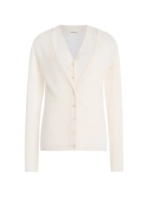 Lisa Yang Vanna ribbed cardigan Neutrals 2025311