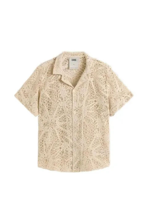 OAS Company Astrea Cuba crochet-knit shirt Neutrals 701305