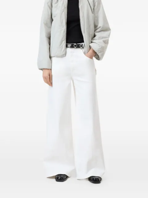 Closed buttoned wide-leg jeans White C20314