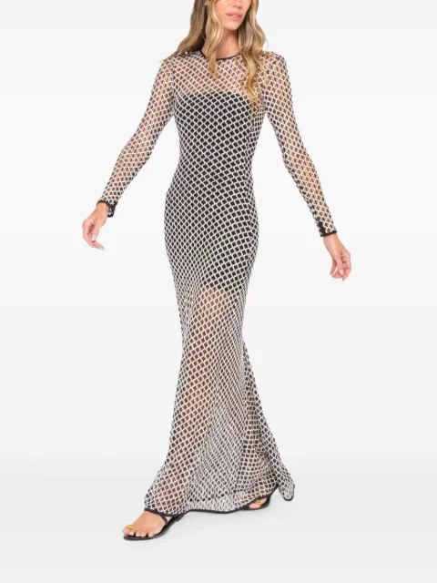 JBQ Gia mesh maxi dress Silver D152120