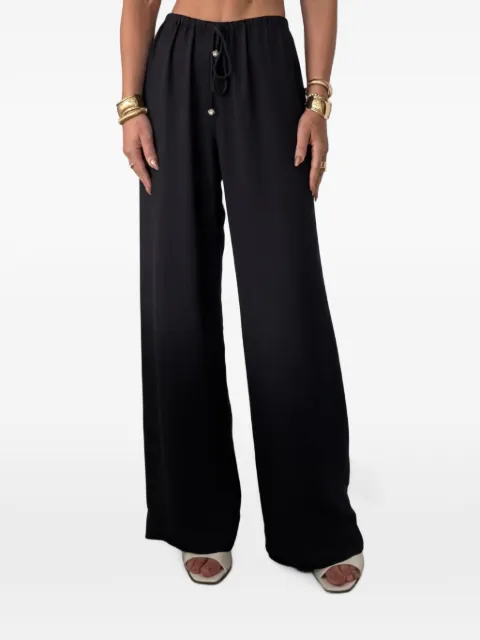 Taylor pearl-embellished drawstring trousers Black KT430