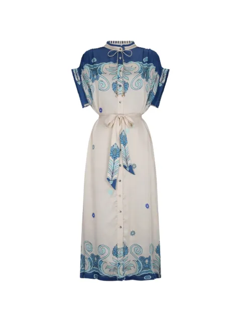 Carolina K Valerie kaftan belted dress Neutrals 325SA28