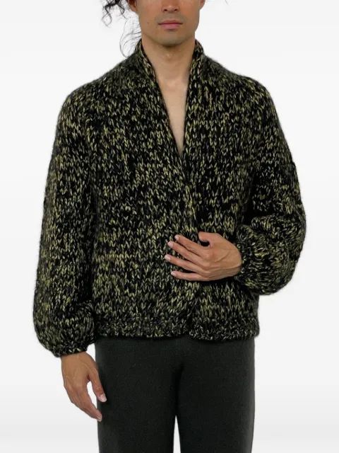 Frenckenberger chunky-knit shawl-lapel cardigan Black S26517EHKE