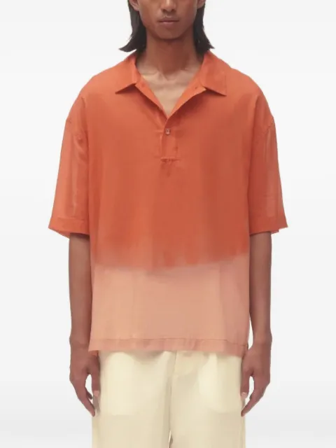 COMMAS ombré-effect short-sleeve shirt Orange RS26H010P616