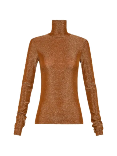 Forte Forte lurex T-shirt Brown 14422MYTSHIRT