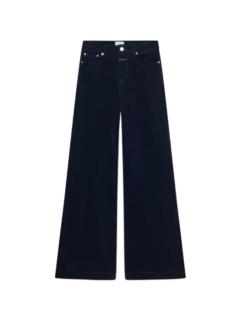 Closed corduroy wide-leg trousers Blue C2100438Z30568