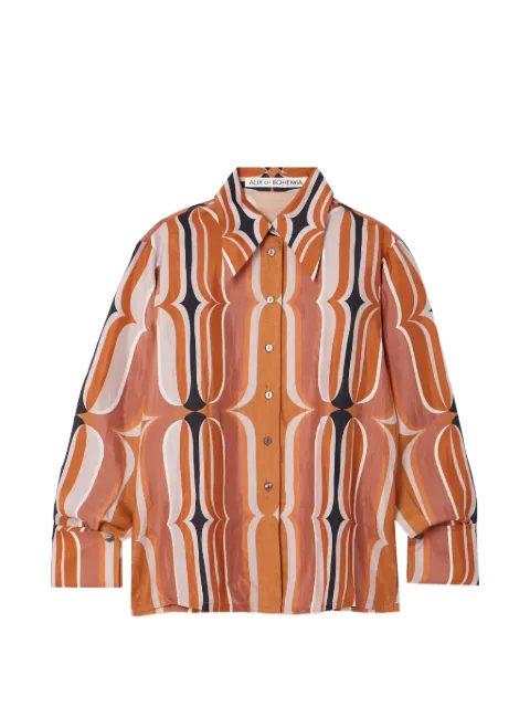 Alix of Bohemia Dana Mesa Verde button-down shirt Orange RS26DAN103S