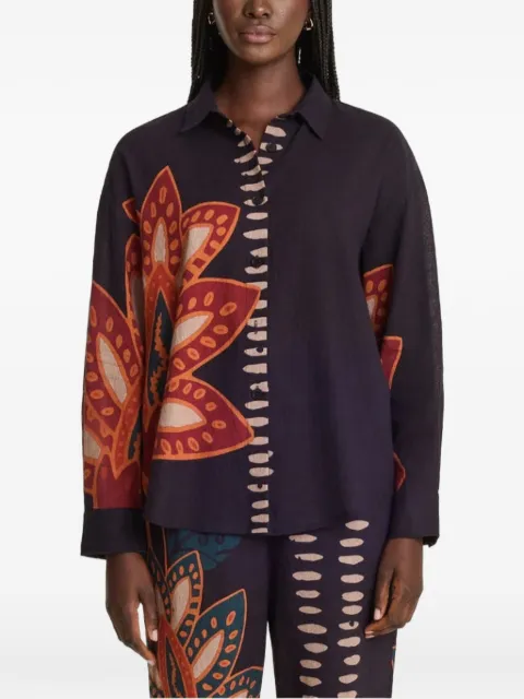 DIARRABLU Rina graphic-print shirt Blue TRIN0RAZ35NVY