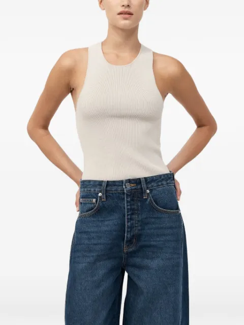 St. Agni ribbed racer-back top Neutrals W25203SLV