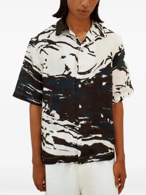 COMMAS abstract-print short-sleeve shirt White RS26C021P594