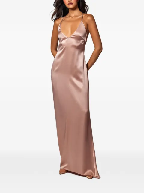 Kiki de Montparnasse Soie open-back dress Pink P252DR137