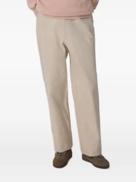 stoffa belted brushed-texture trousers Neutrals ST010WV000030002