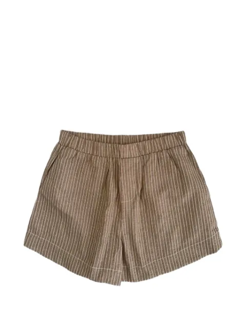 Taylor striped elasticated shorts Brown KT63