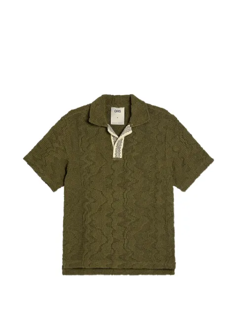OAS Company jacquard-knit geometric-pattern T-shirt Green 702401