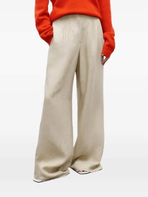 TWP pleated wide-leg trousers Neutrals A527931W503