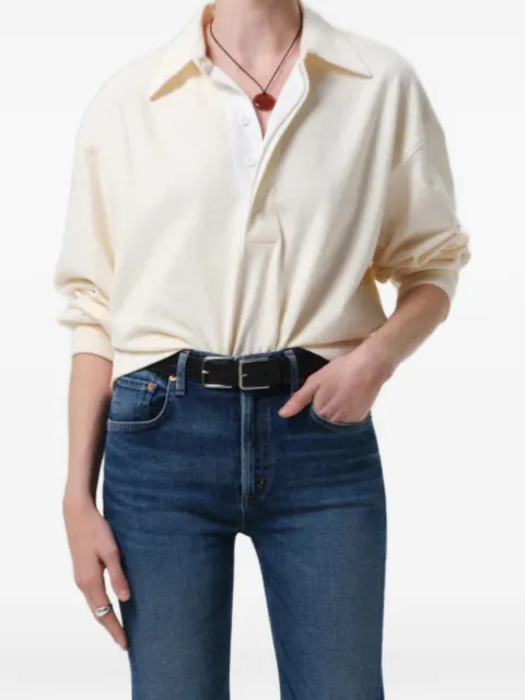 Citizens of Humanity Aris long-sleeve polo top Neutrals 9421PMINA