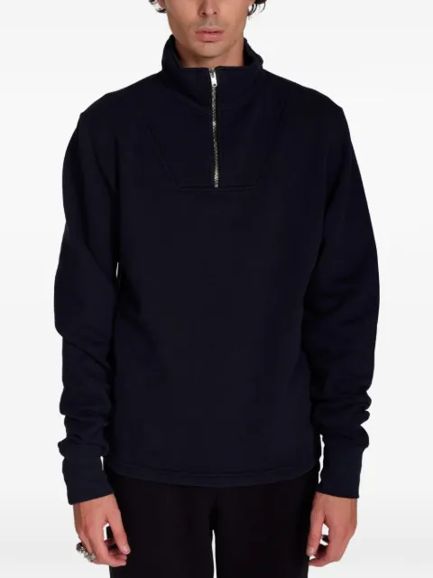 Les Tien panelled zip-up sweater Blue PK1114