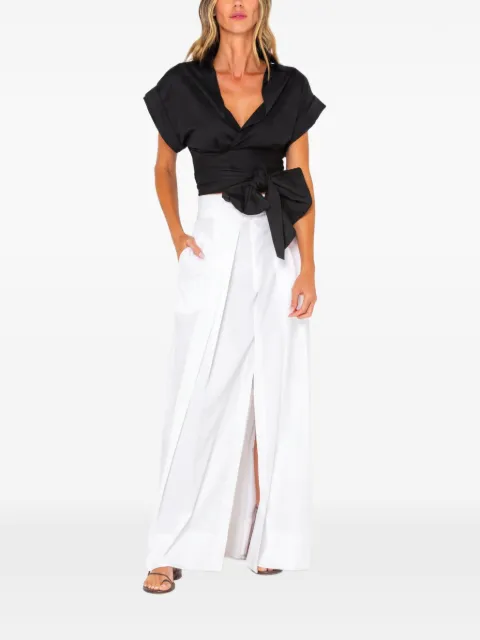 JBQ Kora wrap-around top White WR001