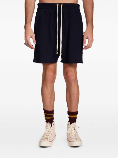 Les Tien waffle-knit raw-cut yacht shorts Blue CF3000NVYXXS