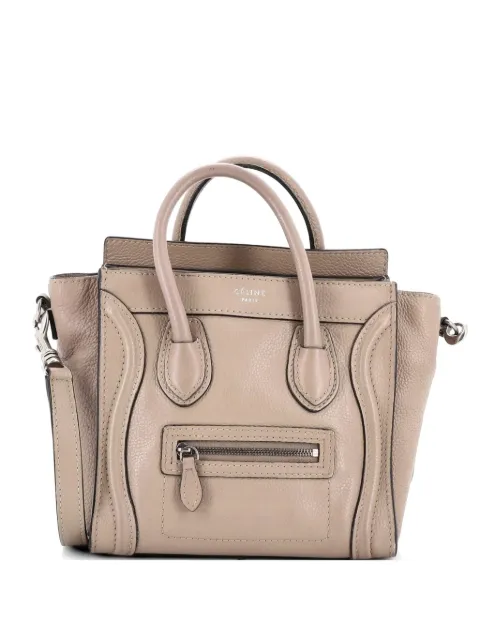 Celine Pre-Owned Luggage Bag Grainy Leather Nano crossbody bag Neutrals XDUL4YIN2LZ5HLN4
