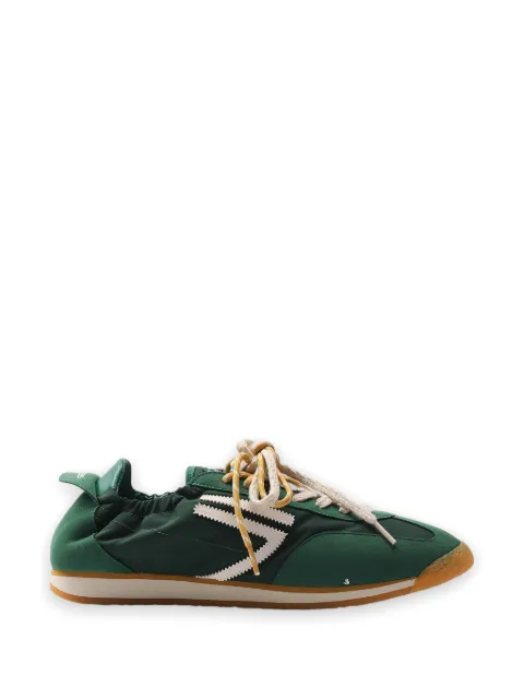 Puraai Football logo-patch sneakers Green PU602P035