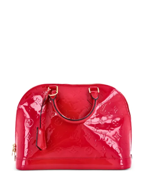 Louis Vuitton Pre-Owned Alma Handbag Monogram Vernis PM satchel Pink WMDI0JEJYTMDK5V0