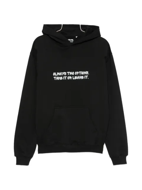 GEORGE. slogan-print hoodie Black PRIMEG1CNHVY02