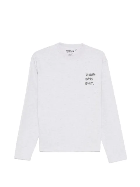 GEORGE. logo-print long-sleeve T-shirt Grey BALZEG1LSHVY003