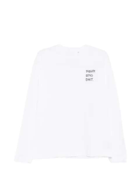 GEORGE. logo-print long-sleeve T-shirt White BALZEG1LSHVY003