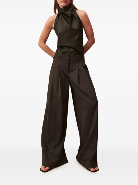 TWP high-neck backless top Black S451346AL022