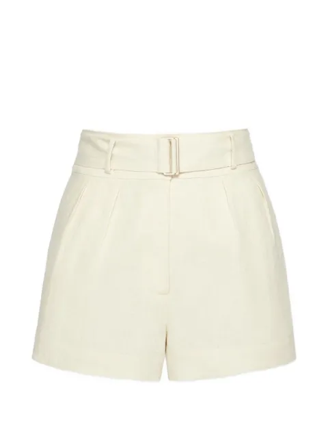 HEVRON Zinna belted pleated shorts Neutrals HSH008