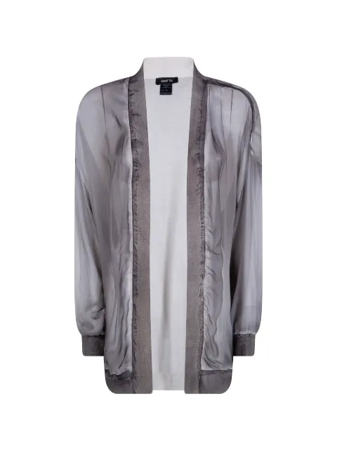 Avant Toi frayed-edge cardigan Grey 226SD1714PSFVHL