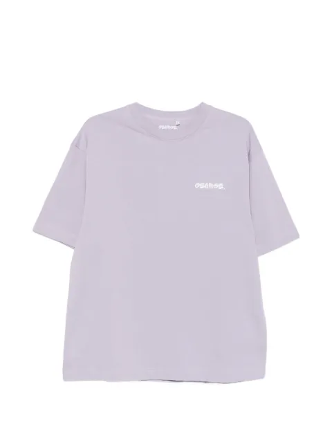 GEORGE. logo-print cotton T-shirt Purple RUSTG1TSHVY005