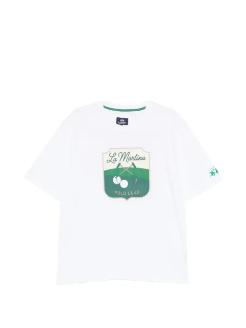 La Martina logo-print T-shirt White MCR325JS303