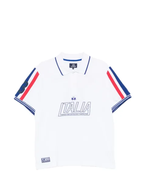 La Martina logo-print striped polo shirt White MCP606JS303