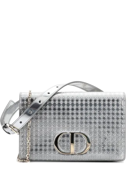 Christian Dior Pre-Owned 30 Montaigne 2-in-1 Pouch Micro Cannage Metallic Calfskin belt bag Silver QHG73Z229O3T4M6E
