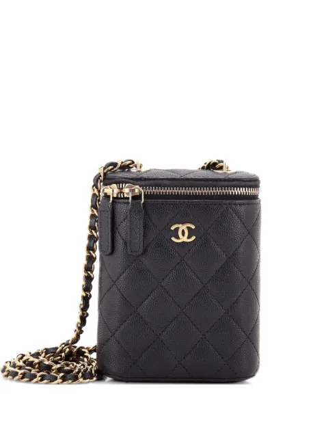 CHANEL Pre-Owned Vertical Classic Vanity Case with Chain Quilted Caviar Small shoulder bag Black QCYO4TEZ65AMZPK0
