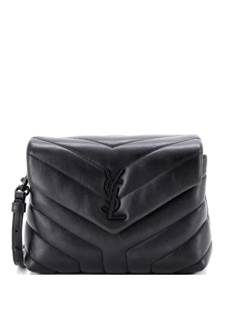 Saint Laurent Pre-Owned Loulou Shoulder Bag Matelasse Chevron Leather Toy crossbody bag Black YIGV02HYA2IPG13P
