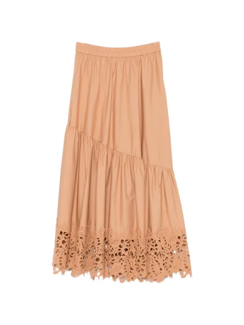 TWINSET ruffled midi skirt Brown 261LB2ACC