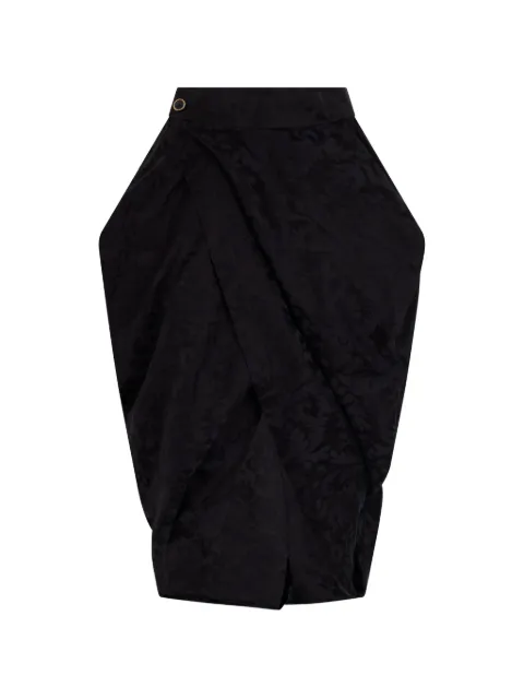 Uma Wang draped asymmetric skirt Black UW2028