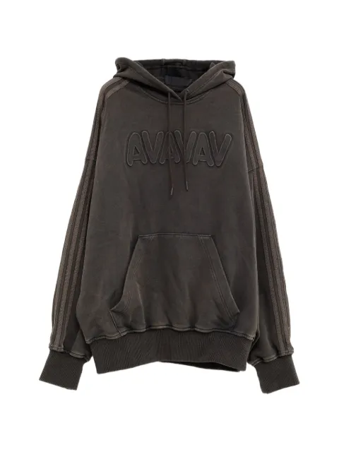 adidas x Avavav logo-embossed side-stripe hoodie Grey KF4970