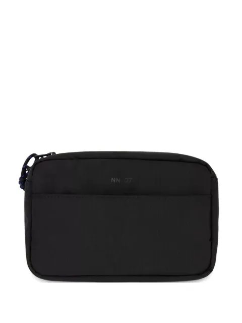 NN07 logo-print wash bag Black WASHBAG